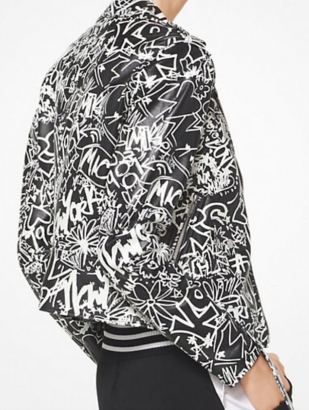 MK Graffiti Moto Jacket 100% Lamb Leather